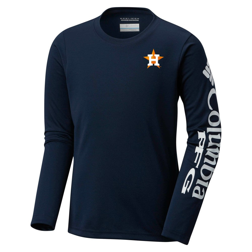 Houston Astros Columbia Youth Terminal Tackle Long Sleeve T-Shirt Outlet