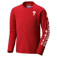 Philadelphia Phillies Columbia Youth Terminal Tackle Long Sleeve T-Shirt Discount