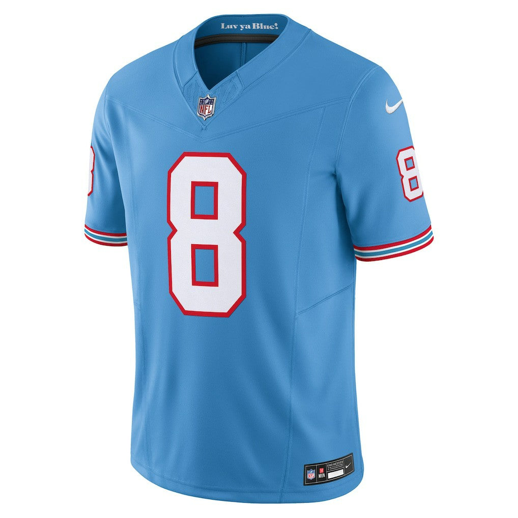 Will Levis Tennessee Titans Alternate Oilers Throwback Vapor F.U.S.E. Limited Jersey - Light Blue - Nike