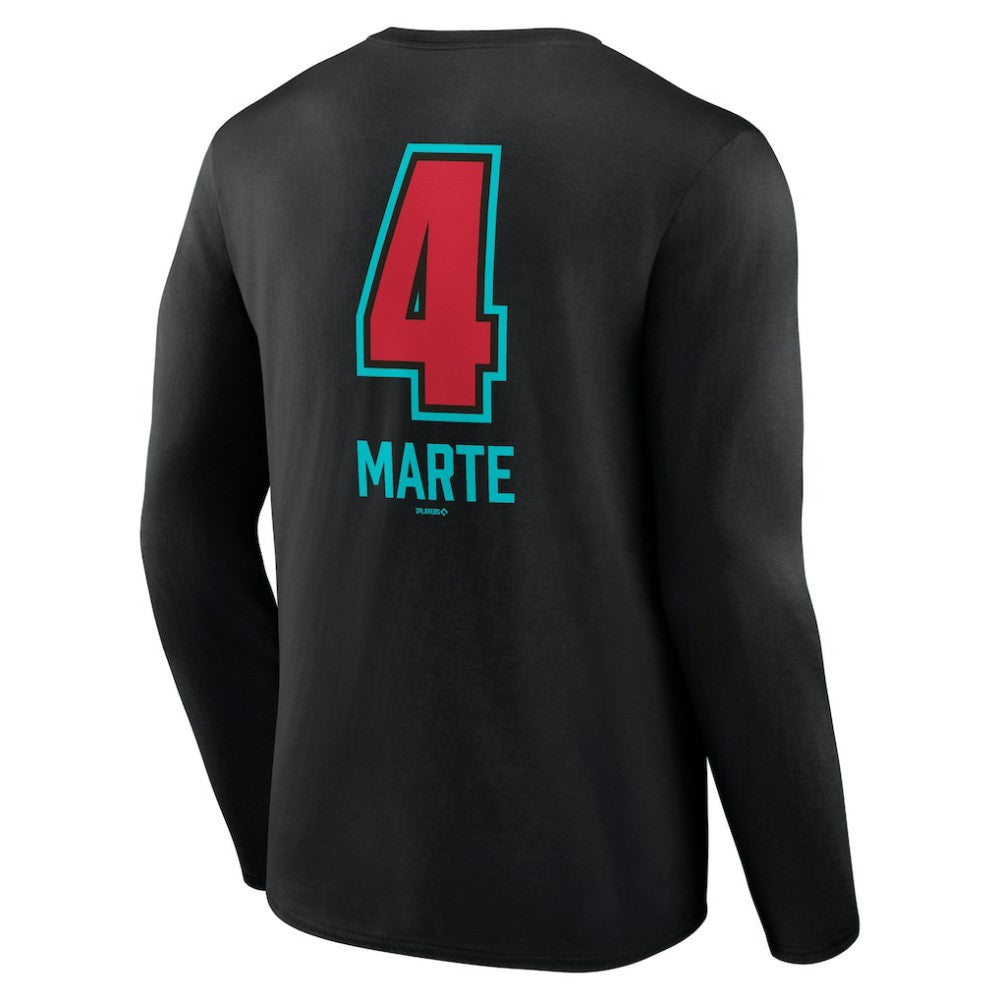 Ketel Marte Arizona Diamondbacks Name & Number Fastball Long Sleeve T-Shirt Outlet
