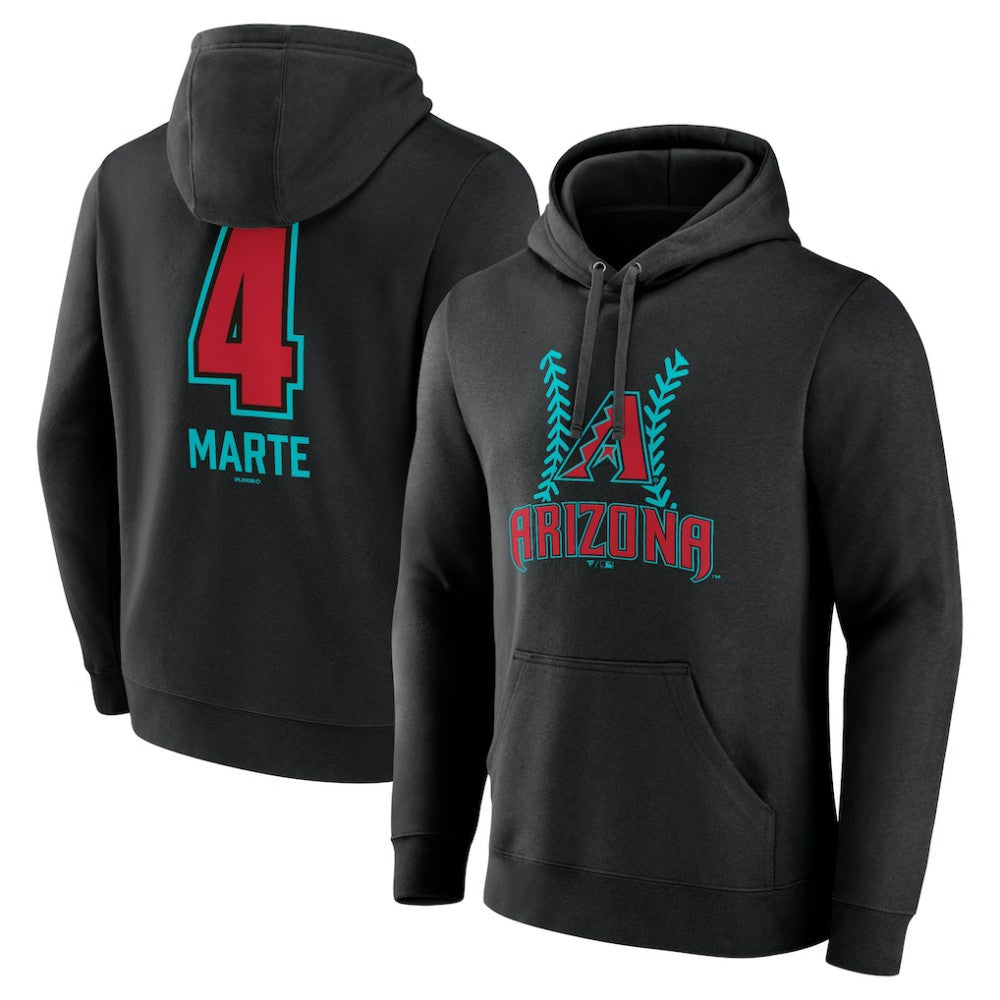 Ketel Marte Arizona Diamondbacks Name & Number Fastball Pullover Hoodie for sale