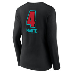 Ketel Marte Arizona Diamondbacks Women's Name & Number Fastball V-Neck Long Sleeve T-Shirt for sale