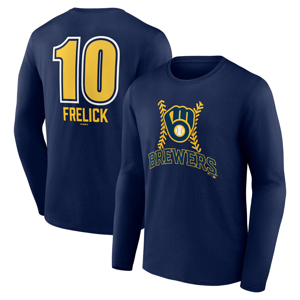 Sal Frelick Milwaukee Brewers Name & Number Fastball Long Sleeve T-Shirt Sale