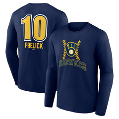Sal Frelick Milwaukee Brewers Name & Number Fastball Long Sleeve T-Shirt Sale