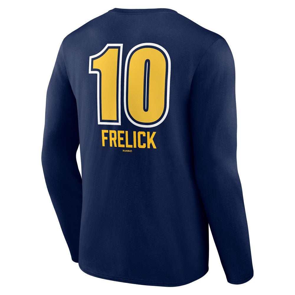 Sal Frelick Milwaukee Brewers Name & Number Fastball Long Sleeve T-Shirt Sale