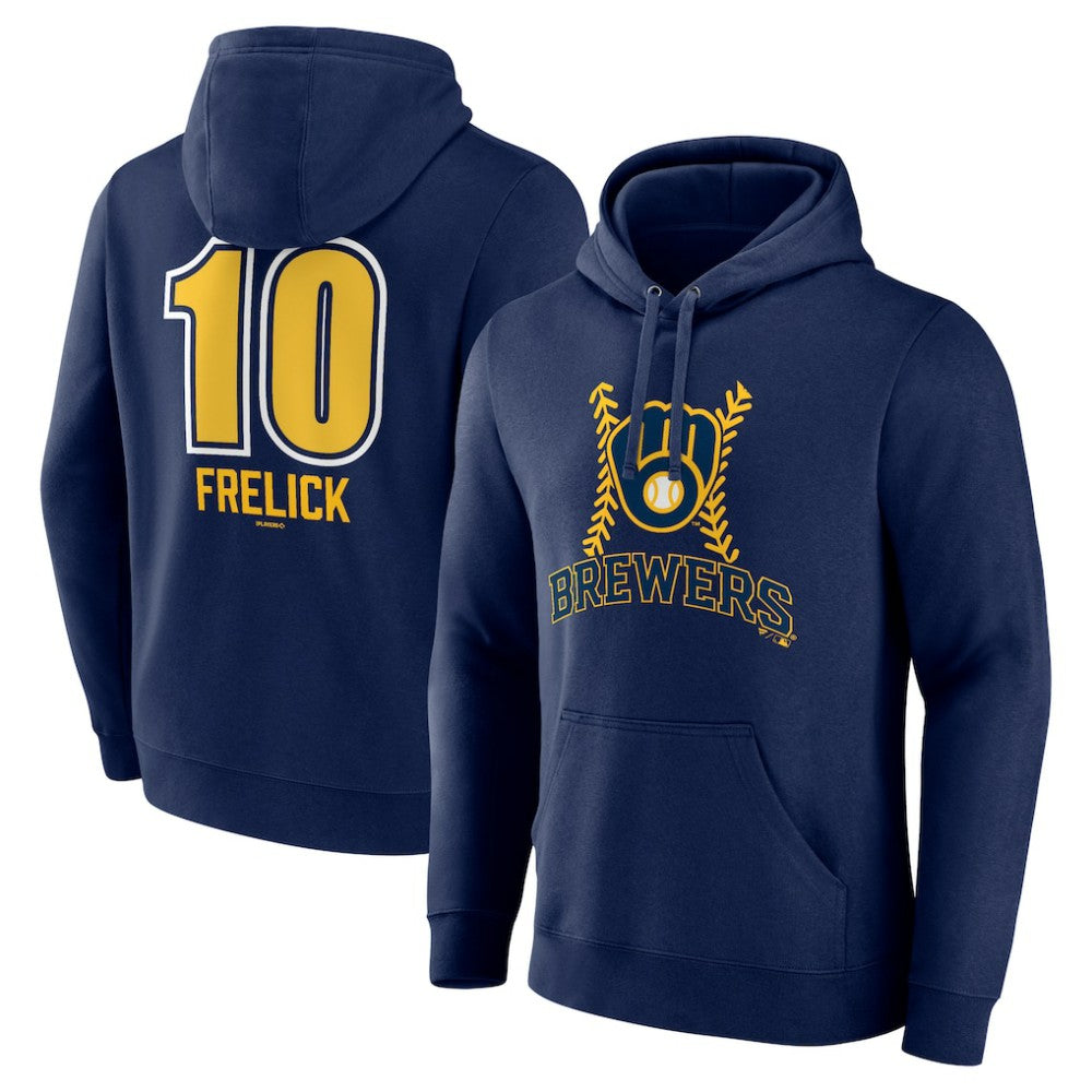 Sal Frelick Milwaukee Brewers Name & Number Fastball Pullover Hoodie Outlet