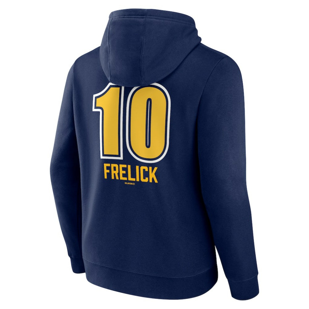 Sal Frelick Milwaukee Brewers Name & Number Fastball Pullover Hoodie Outlet