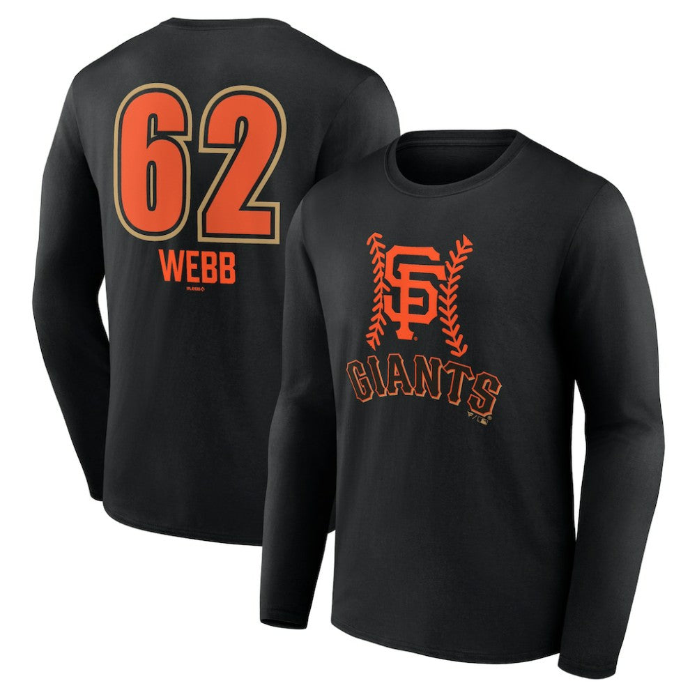 Logan Webb San Francisco Giants Name & Number Fastball Long Sleeve T-Shirt for sale