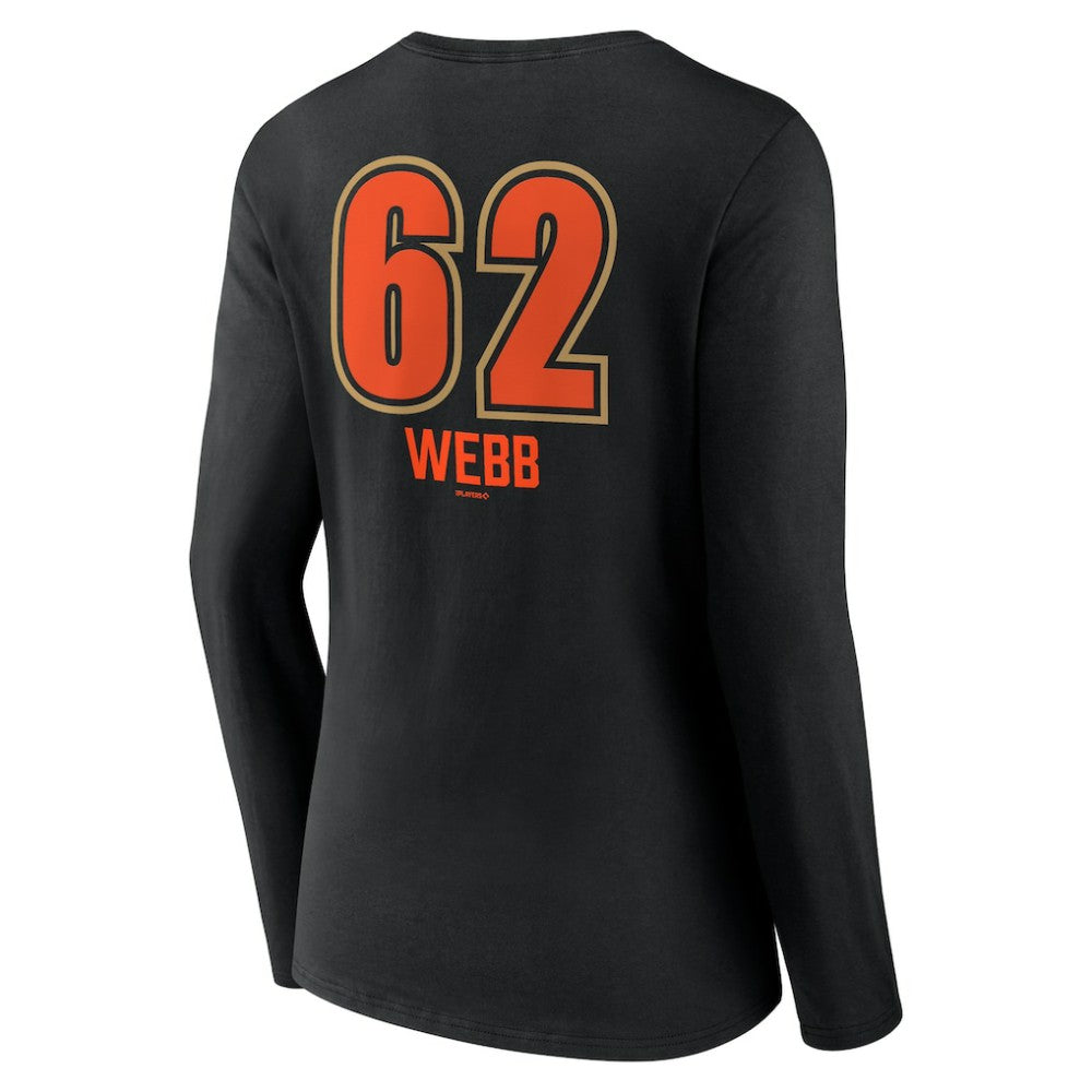 Logan Webb San Francisco Giants Women's Name & Number Fastball V-Neck Long Sleeve T-Shirt for sale