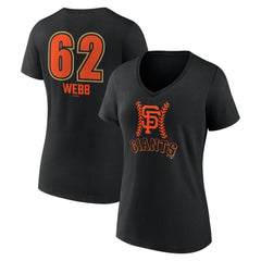 Logan Webb San Francisco Giants Women's Name & Number Fastball V-Neck T-Shirt for sale