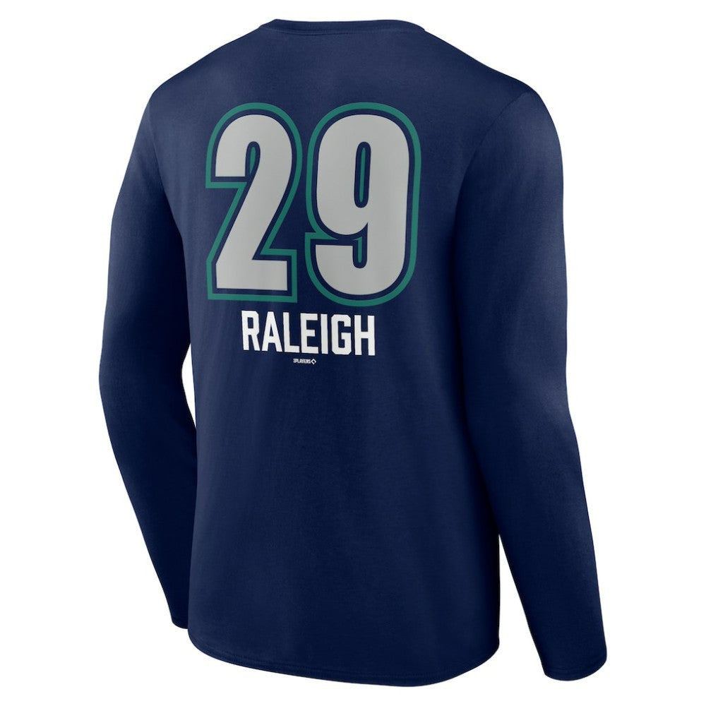 Cal Raleigh Seattle Mariners Name & Number Fastball Long Sleeve T-Shirt for sale