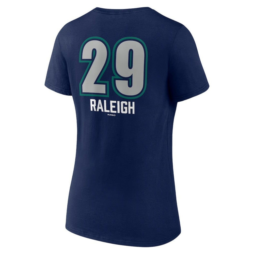 Cal Raleigh Seattle Mariners Women's Name & Number Fastball V-Neck T-Shirt Discount
