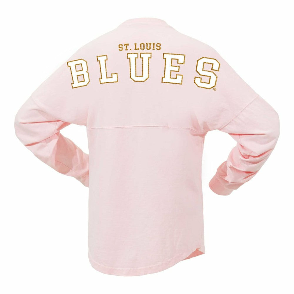 St. Louis Blues Fanatics Women's Spirit Jersey Long Sleeve T-Shirt - Pink | Fanatics online
