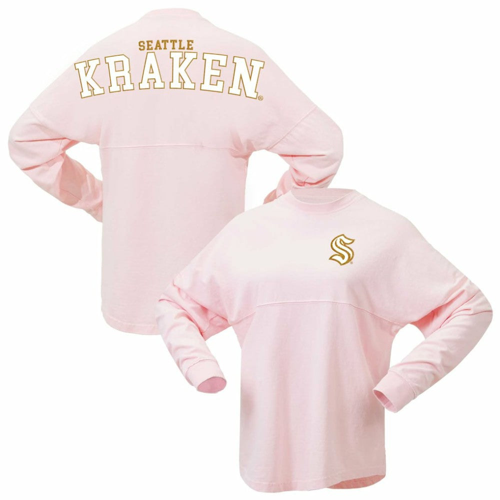 Seattle Kraken Fanatics Women's Spirit Jersey Long Sleeve T-Shirt - Pink | Fanatics Clearance
