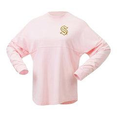 Seattle Kraken Fanatics Women's Spirit Jersey Long Sleeve T-Shirt - Pink | Fanatics Clearance