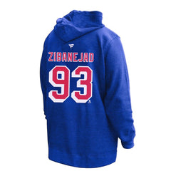 Mika Zibanejad New York Rangers Profile Women's Plus Size Name & Number Thermal Pullover Hoodie - Blue | NHL sale