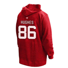Jack Hughes New Jersey Devils Profile Women's Plus Size Name & Number Thermal Pullover Hoodie - Red | NHL on sale