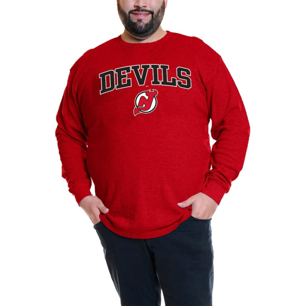 Jack Hughes New Jersey Devils Profile Big & Tall Name & Number Thermal Pullover Sweatshirt - Red | NHL sale