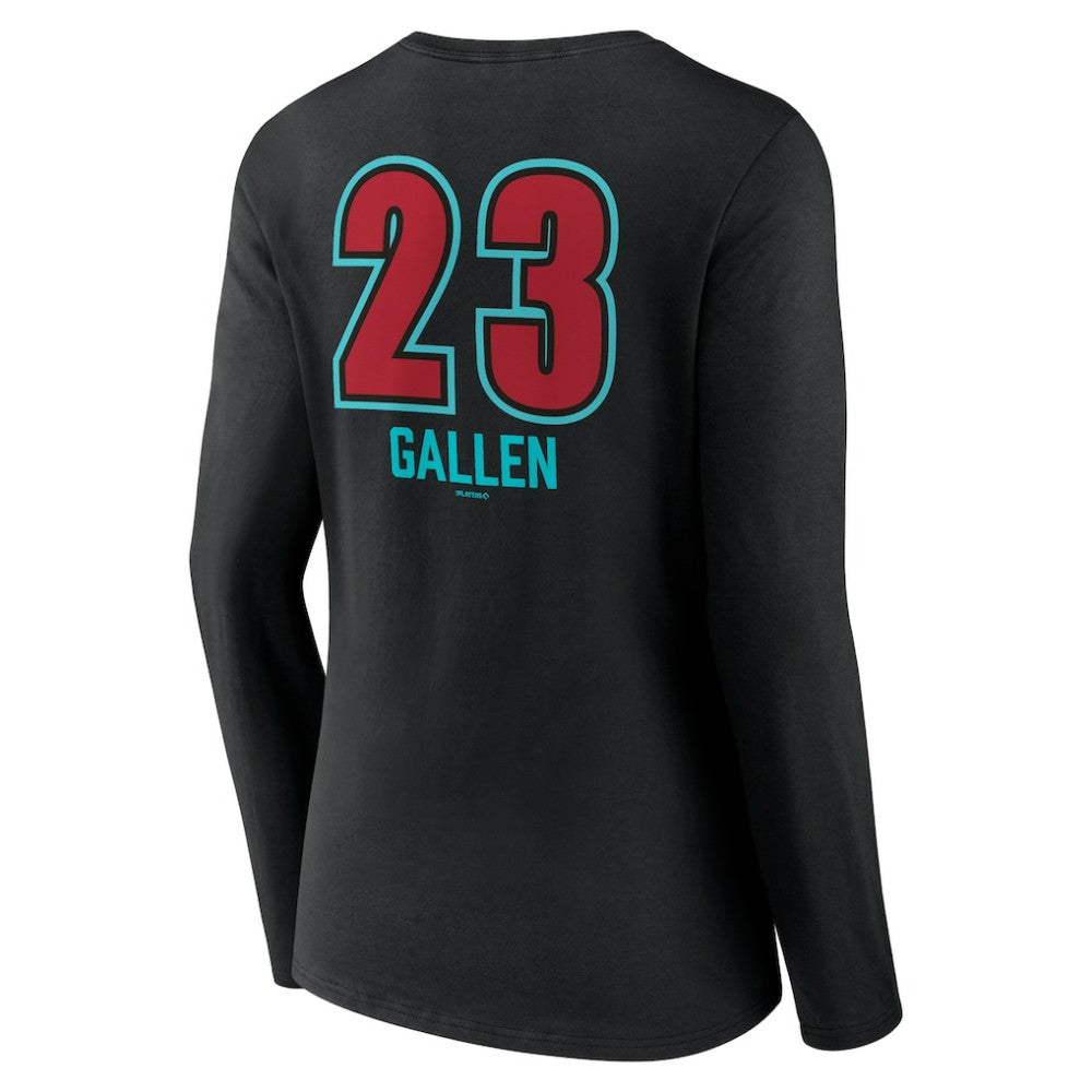 Zac Gallen Arizona Diamondbacks Women's Name & Number Fastball V-Neck Long Sleeve T-Shirt Online