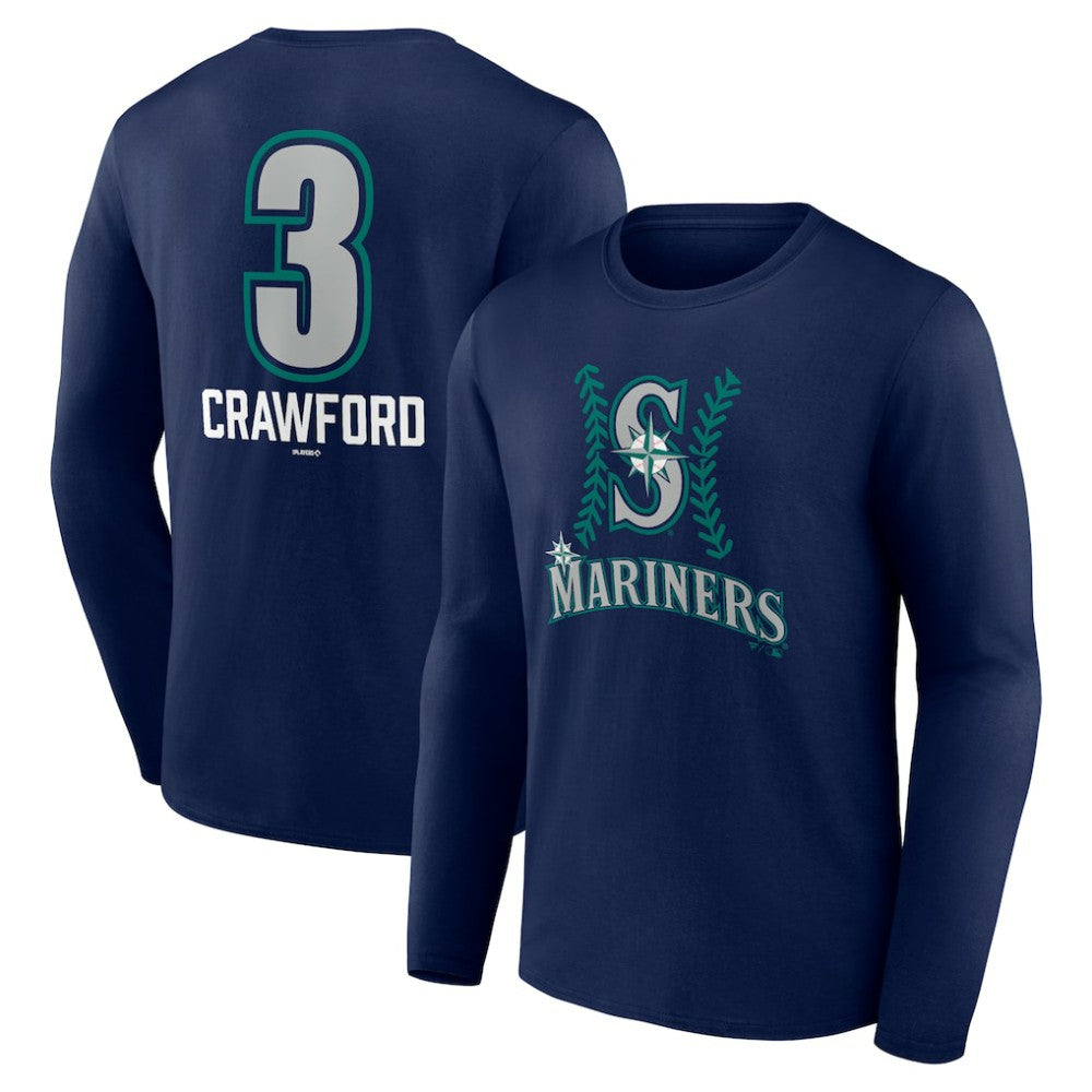 J.P. Crawford Seattle Mariners Name & Number Fastball Long Sleeve T-Shirt Discount