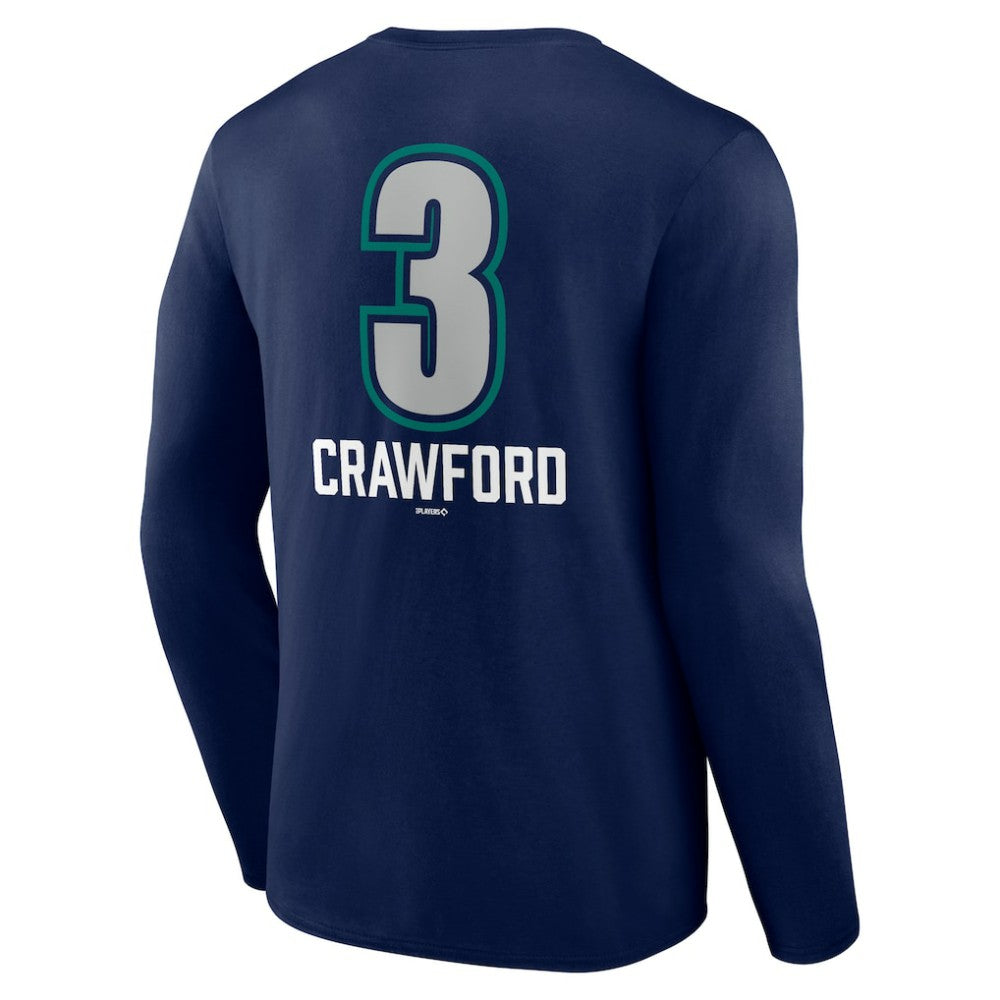 J.P. Crawford Seattle Mariners Name & Number Fastball Long Sleeve T-Shirt Discount