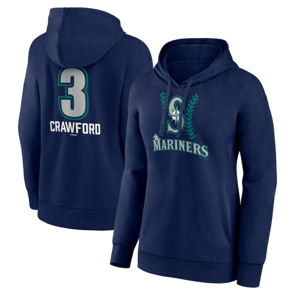 J.P. Crawford Seattle Mariners Women's Name & Number Fastball Pullover Hoodie Sale