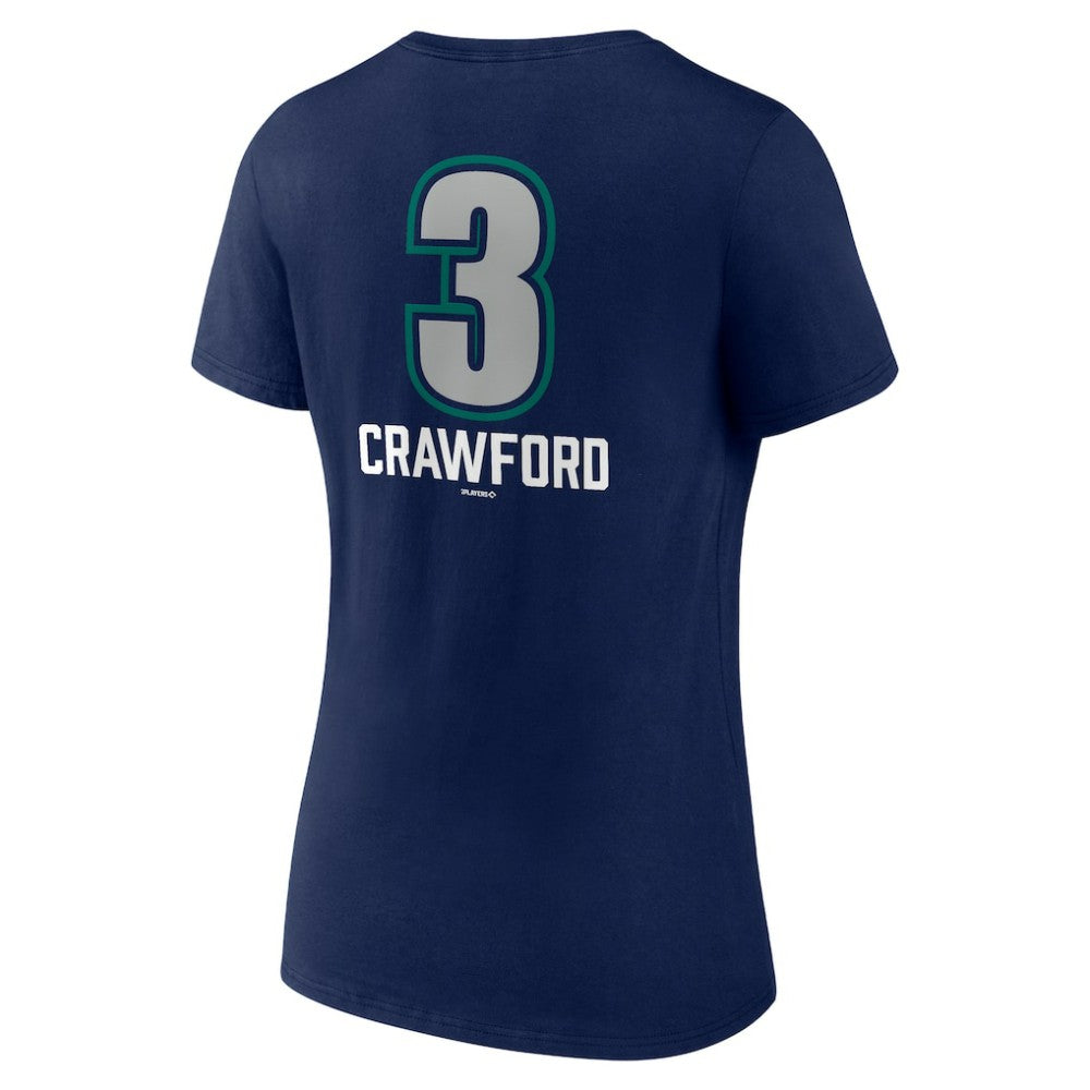 J.P. Crawford Seattle Mariners Women's Name & Number Fastball V-Neck T-Shirt for sale