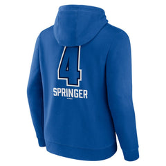 George Springer Toronto Blue Jays Name & Number Fastball Pullover Hoodie Online