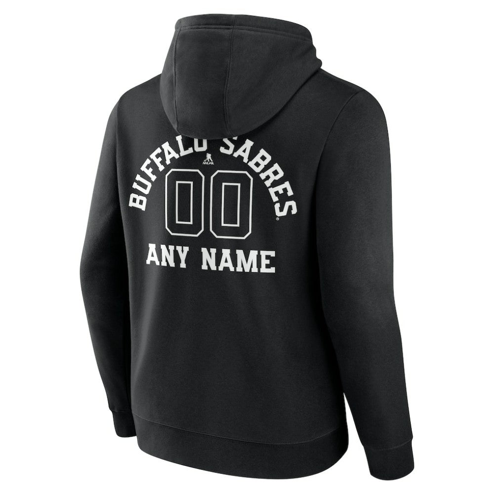 Buffalo Sabres Personalized Name & Number Monochrome Pullover Hoodie - Black | NHL near me
