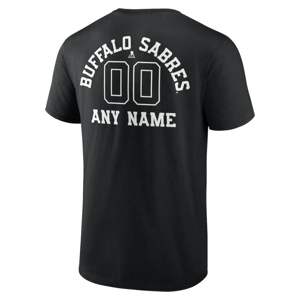 Buffalo Sabres Personalized Name & Number Monochrome T-Shirt - Black | NHL Clearance