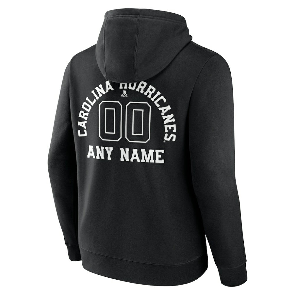 Carolina Hurricanes Personalized Name & Number Monochrome Pullover Hoodie - Black | NHL sale