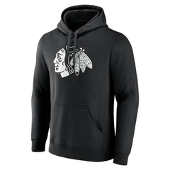 Chicago Blackhawks Personalized Name & Number Monochrome Pullover Hoodie - Black | NHL near me