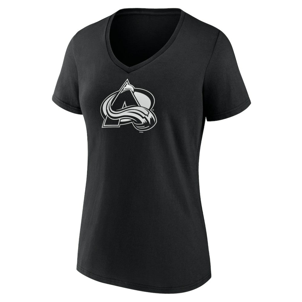 Colorado Avalanche Women's Personalized Name & Number Monochrome V-Neck T-Shirt - Black | NHL discount