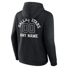 Dallas Stars Personalized Name & Number Monochrome Pullover Hoodie - Black | NHL sale