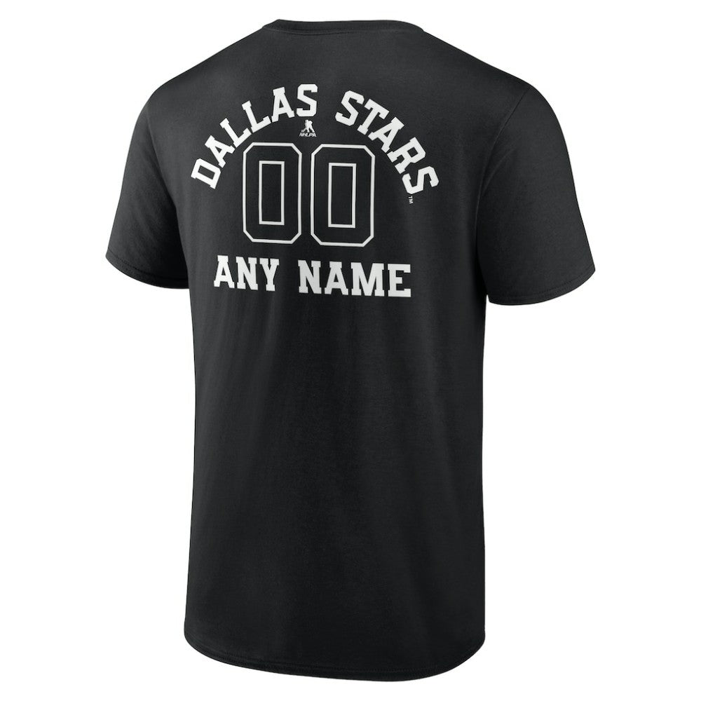 Dallas Stars Personalized Name & Number Monochrome T-Shirt - Black | NHL near me