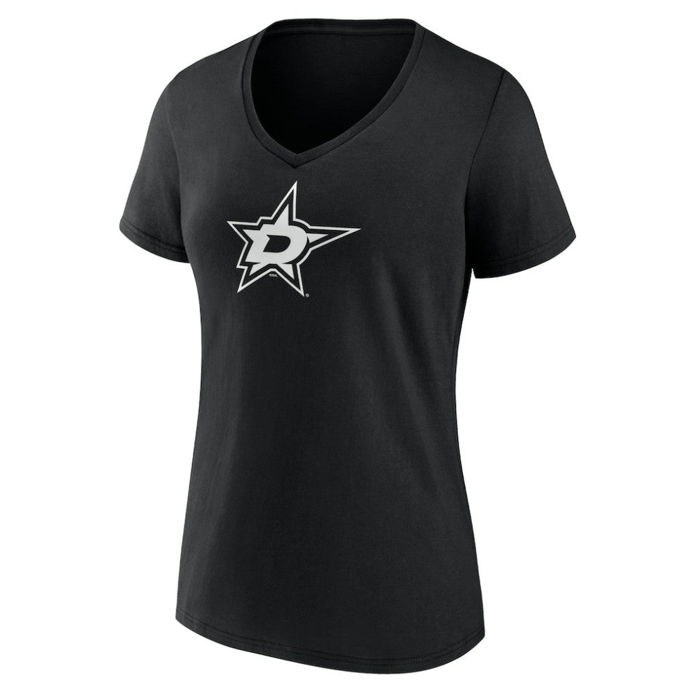 Dallas Stars Women's Personalized Name & Number Monochrome V-Neck T-Shirt - Black | NHL on sale
