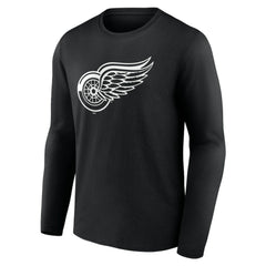 Detroit Red Wings Personalized Name & Number Monochrome Long Sleeve T-Shirt - Black | NHL sale