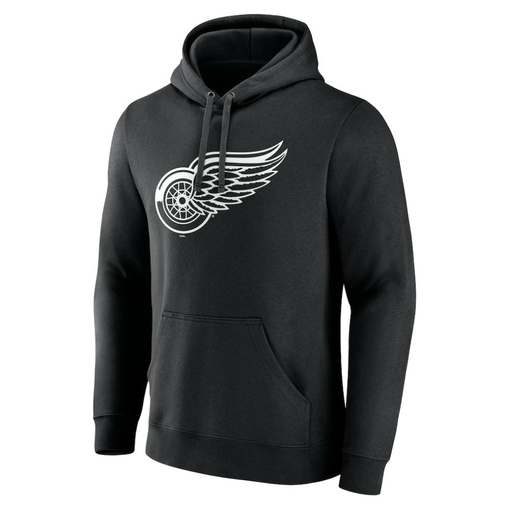Detroit Red Wings Personalized Name & Number Monochrome Pullover Hoodie - Black | NHL online
