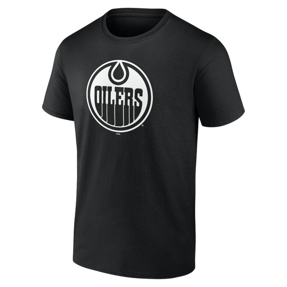 Edmonton Oilers Personalized Name & Number Monochrome T-Shirt - Black | NHL Lifestyle