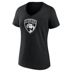Florida Panthers Women's Personalized Name & Number Monochrome V-Neck T-Shirt - Black | NHL online