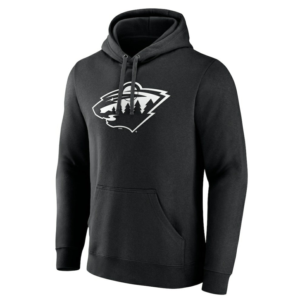 Minnesota Wild Personalized Name & Number Monochrome Pullover Hoodie - Black | NHL sale