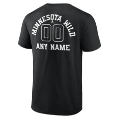 Minnesota Wild Personalized Name & Number Monochrome T-Shirt - Black | NHL discount