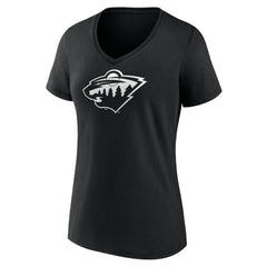 Minnesota Wild Women's Personalized Name & Number Monochrome V-Neck T-Shirt - Black | NHL sale