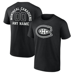Montreal Canadiens Personalized Name & Number Monochrome T-Shirt - Black | NHL discount