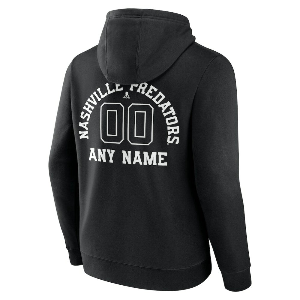 Nashville Predators Personalized Name & Number Monochrome Pullover Hoodie - Black | NHL on sale