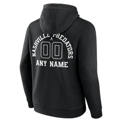 Nashville Predators Personalized Name & Number Monochrome Pullover Hoodie - Black | NHL on sale