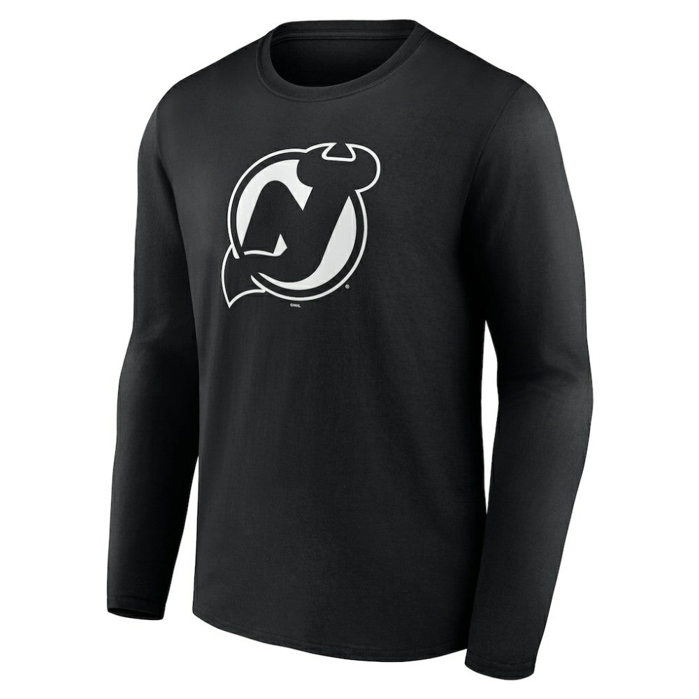New Jersey Devils Personalized Name & Number Monochrome Long Sleeve T-Shirt - Black | NHL sale
