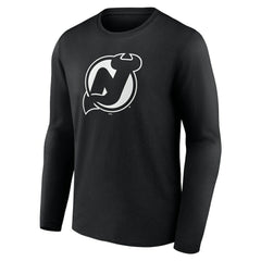 New Jersey Devils Personalized Name & Number Monochrome Long Sleeve T-Shirt - Black | NHL sale
