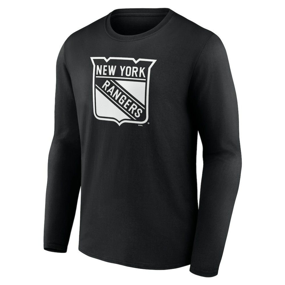 New York Rangers Personalized Name & Number Monochrome Long Sleeve T-Shirt - Black | NHL on sale