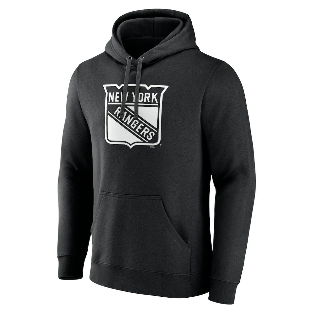 New York Rangers Personalized Name & Number Monochrome Pullover Hoodie - Black | NHL on sale
